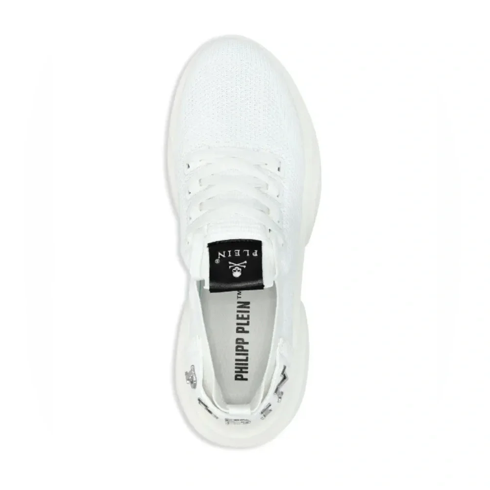 Philipp Plein Runner Iconic White Knit Sneakers - Picture 3 of 5